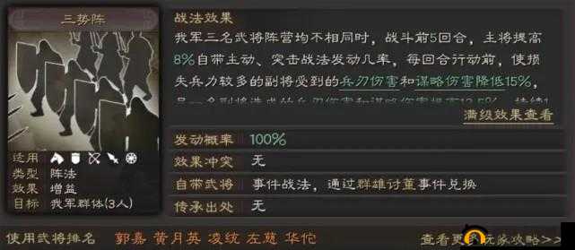 国志战略版形阵核心配队思路深度解析与实战分享：形阵如何运用策略与武将搭配实现高效战斗？