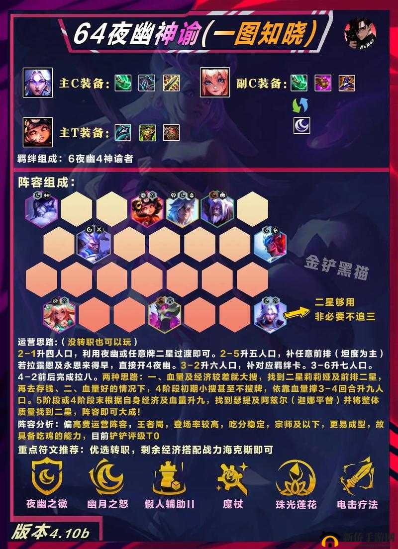 金铲铲之战夜幽阵容玩法全解析：夜幽阵容该如何巧妙玩转