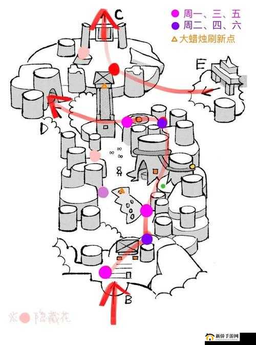 光遇4.1任务全蜡烛点位图解：高效收集路线攻略