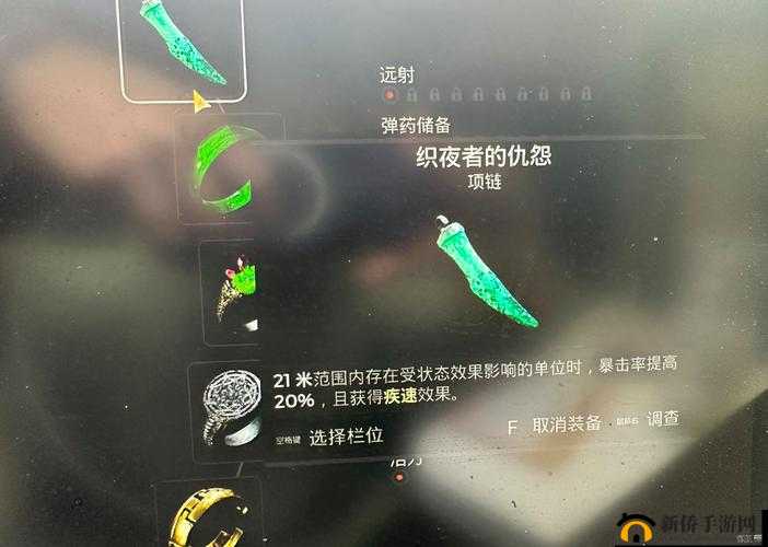 遗迹 2 织夜者的仇怨项链获取方法