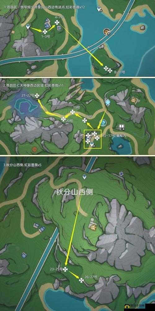 原神虹彩蔷薇采集位置及路线攻略