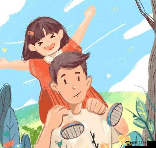 爸爸缓慢有力送女儿：温情传递的瞬间