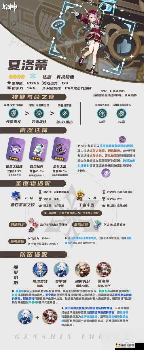 原神夏洛蒂圣遗物的完美搭配方案究竟该如何抉择