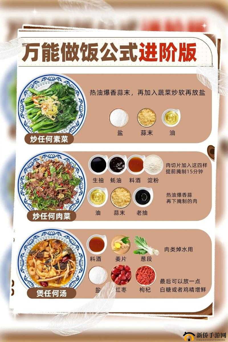 烹调上菜美味3新手进阶技巧分享