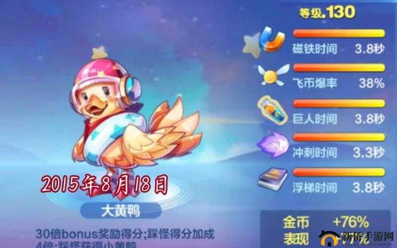 想知道天天酷跑中小黄鸭坐骑怎么样？看这里