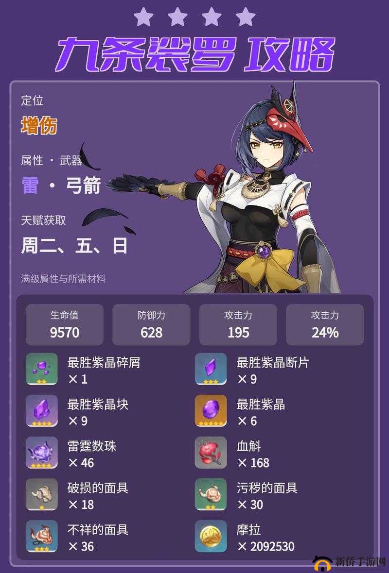 原神：条裟罗全攻略指南