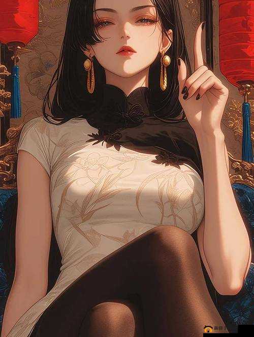 二次元风格黄片旗袍搭配黑丝，展现独特魅力
