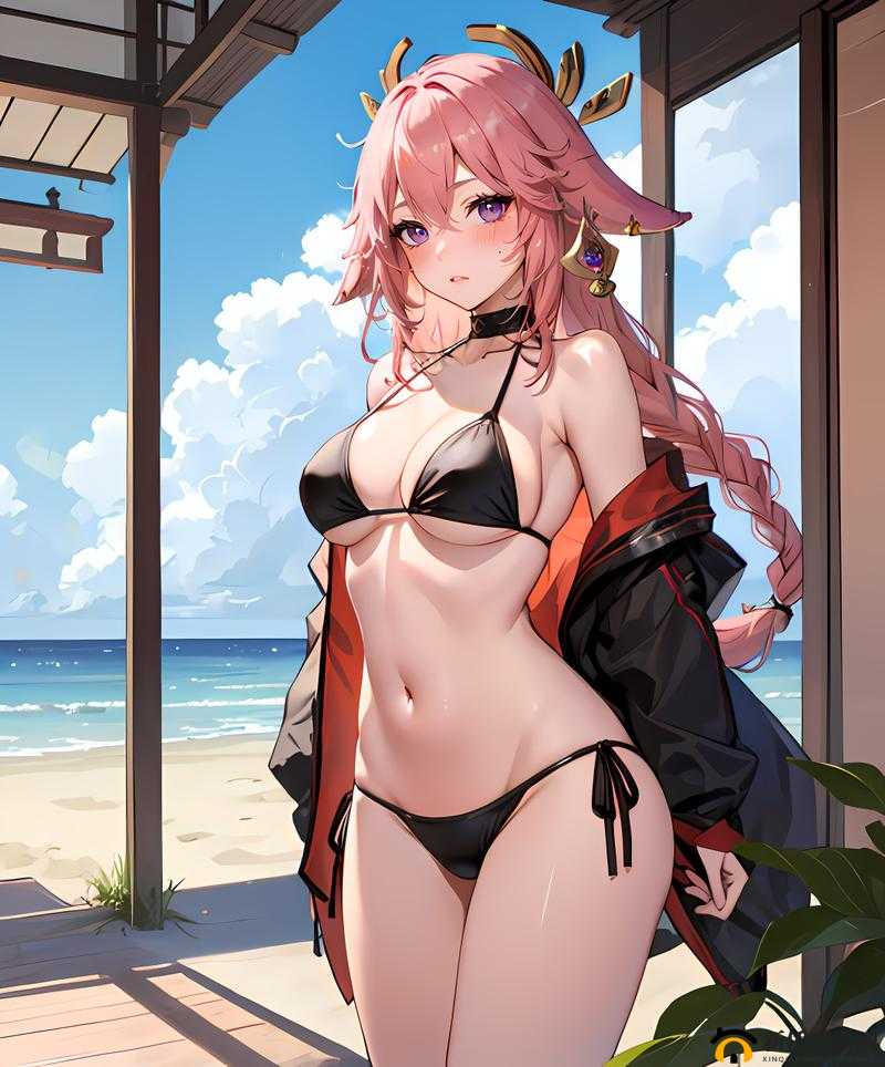 八重神子开襟大欧派乳液：溢出的诱惑与无尽的遐想