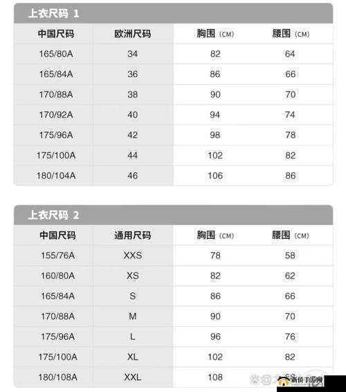 国产尺码与欧洲尺码表 2024：尺码对比新视角