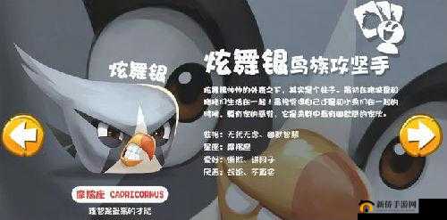 炫舞银，愤怒小鸟系列中独树一帜、别具一格的独特存在