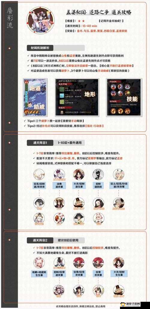 阴阳师孟婆秘闻逐路之争全层通关阵容搭配与策略解析攻略