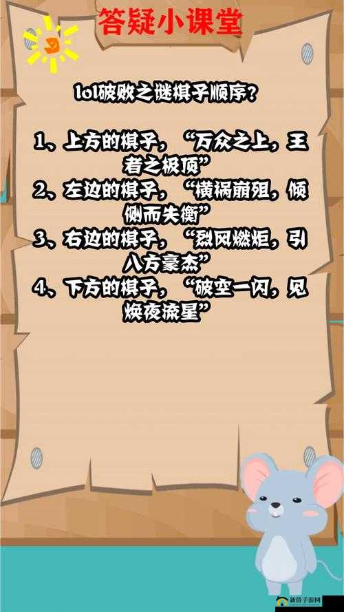 英雄联盟破败之谜全攻略，棋子正确排列顺序及答案详细汇总
