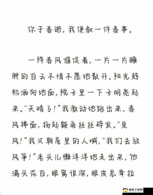 老马的春天敏静：一段温馨感人且充满希望的故事